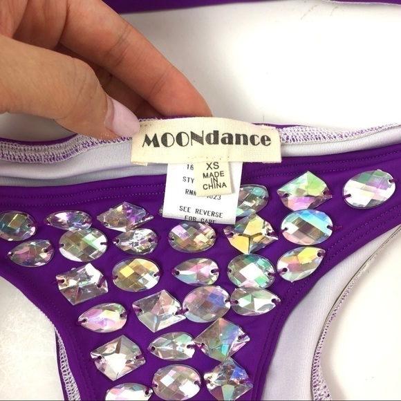 NWOT Moondance purple bling bikini - Picture 2 of 5